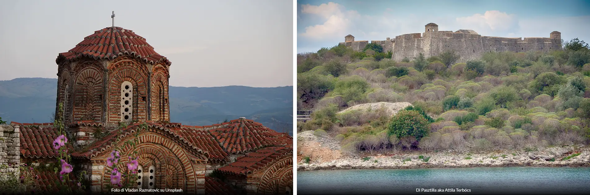 Veduta di Berat e del castello di Porto Palermo - Albania